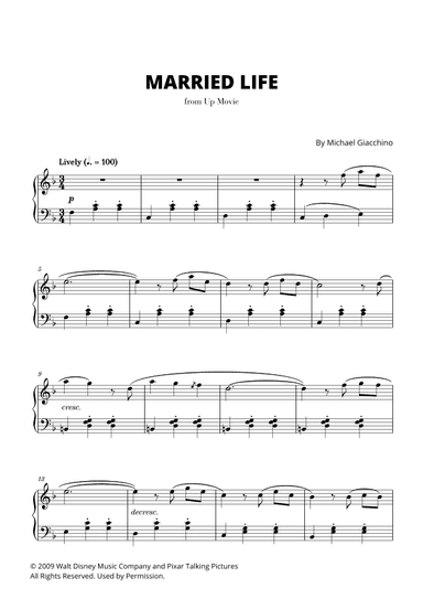 Married Life (arr. Cadenza Editions)