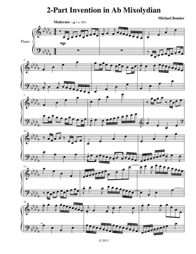 Invention in Ab Mixolydian from 9 Modal Inventions