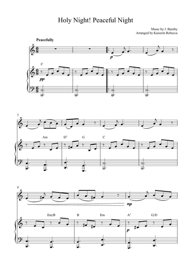 Holy Night! Peaceful Night (arr. Kaiserin Rebecca)