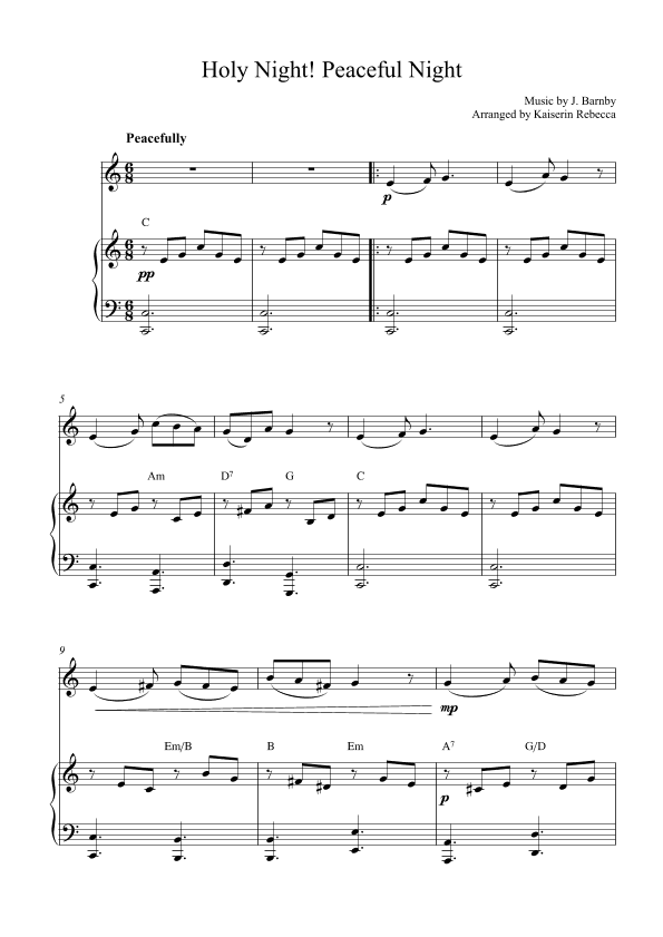 Holy Night! Peaceful Night (arr. Kaiserin Rebecca)