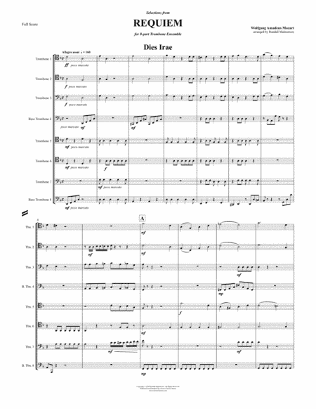 Requiem - Selections for 8-part Trombone Ensemble (arr. Randall Malmstrom)