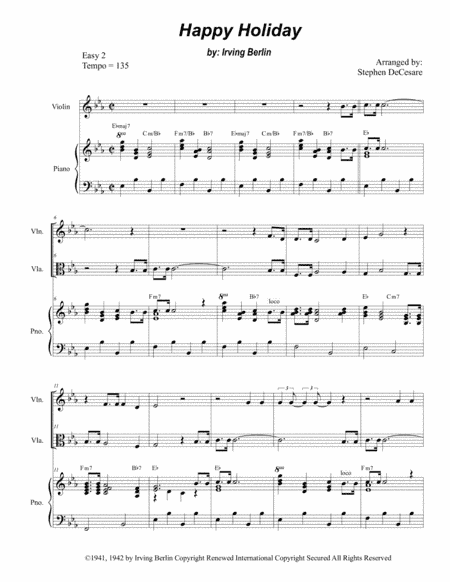 Happy Holiday (arr. Stephen DeCesare)