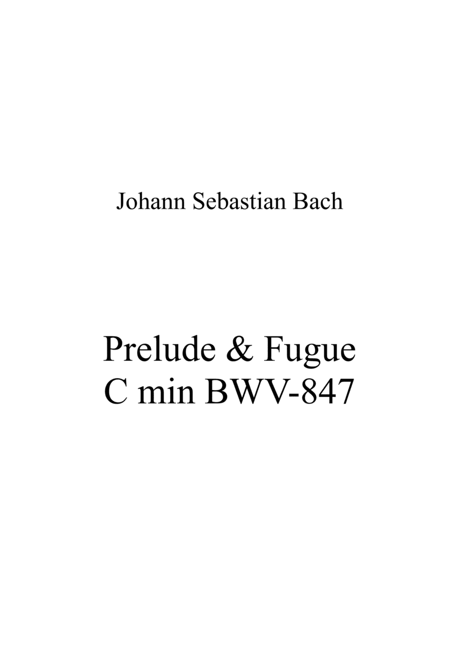Johann Sebastian Bach - Prelude & Fugue C min BWV-847 (arr. Patrizia Luraschi)