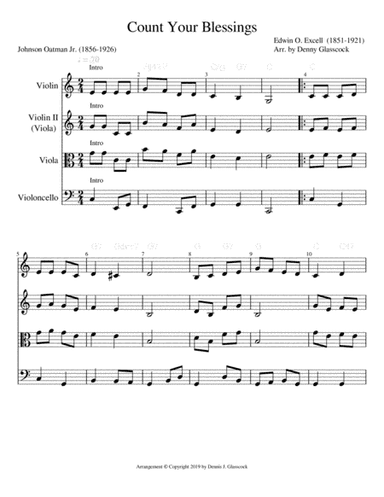 12 Sacred Trios (or Duets) for Strings (arr. Denny Glasscock)