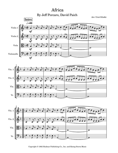 Africa (arr. Uros Silaski)