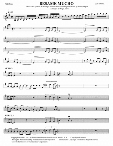 Besame Mucho (Kiss Me Much) (arr. Jorge Juárez)