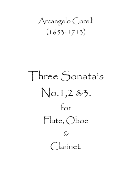 Three Sonatas No1,2 & 3 (arr. Spence Bundy)