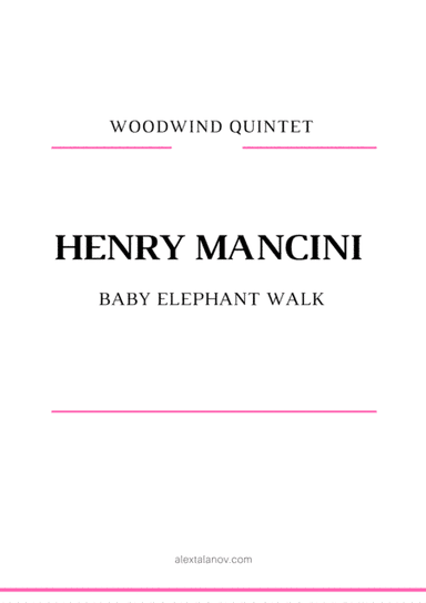 Baby Elephant Walk from the Paramount Picture HATARI! (arr. Alex Talanov)