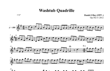Washtube Quadrille (Opus 582) Treble clef
