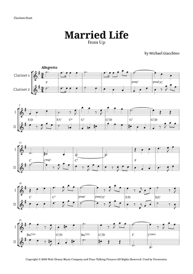 Married Life (arr. Langanho)