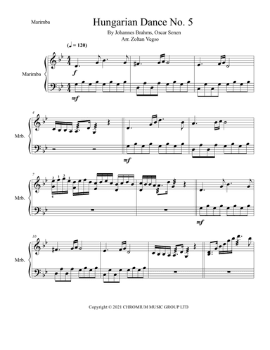 Hungarian Dance No. 5 (arr. Zoltan Vegso)