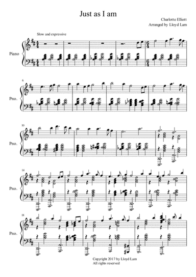 Just as I am (arr. Lloyd T. Lam)