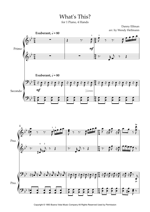 What's This? (arr. Wendy Hellmann)