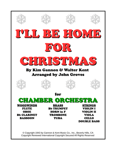 I'll Be Home For Christmas (arr. John Groves)