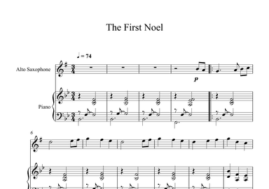 The First Noel (Alto Sax + Piano) (arr. Digital Book Music)