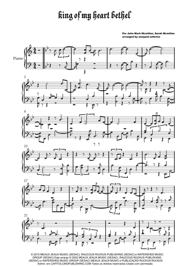 King Of My Heart (arr. by ezequiel zeferino)