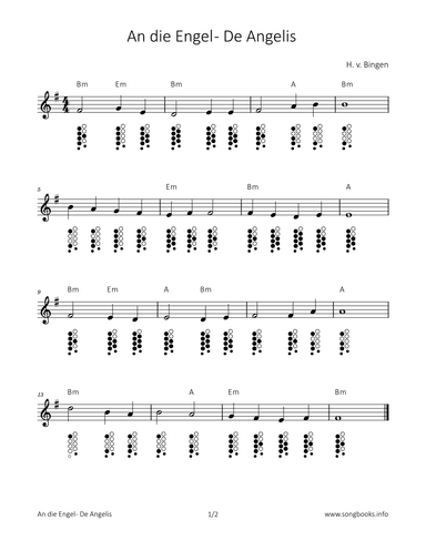 An die Engel (arr. songbooks.info)