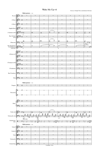 Wake Me Up (arr. arranged by Simply Three; re-arranged & orchestrated by Johannes Bowman)