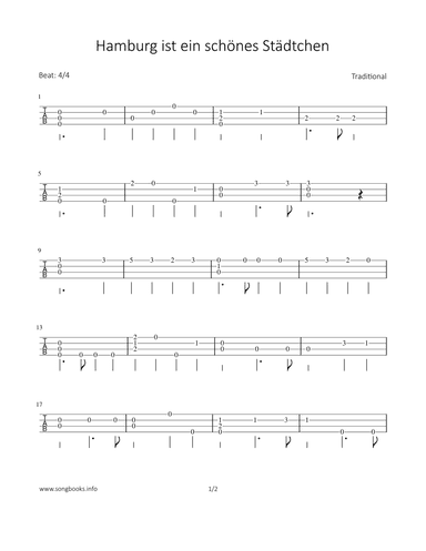 Hamburg ist ein schönes Städtchen (arr. Bettina Schipp)