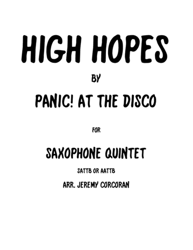 High Hopes (arr. Jeremy Corcoran)