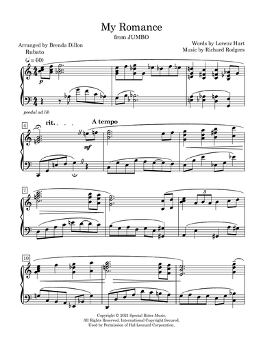 My Romance (arr. Brenda Dillon)