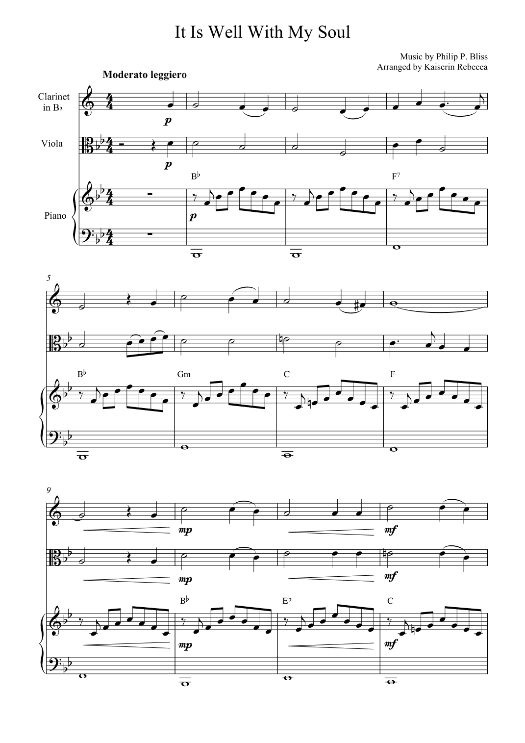 It Is Well With My Soul (arr. Kaiserin Rebecca)