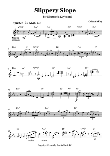 Slippery Slope (Advanced Keyboard Solo in 5/4 time)