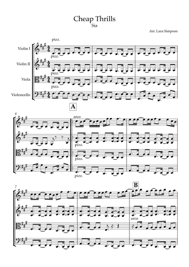 Cheap Thrills (feat. Sean Paul) (arr. Lara Simpson)