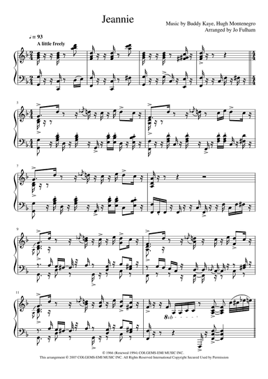 Jeannie (arr. Jo Fulham)