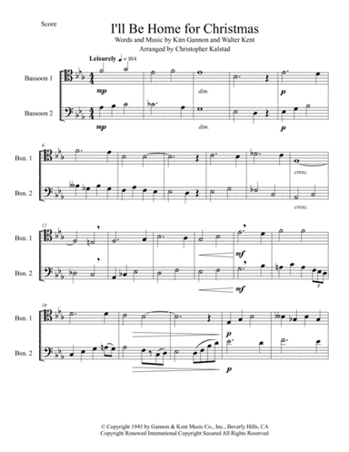 I'll Be Home For Christmas (arr. Christopher Kalstad)