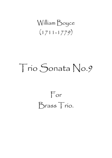 Trio Sonata No.9. (arr. Spence Bundy)