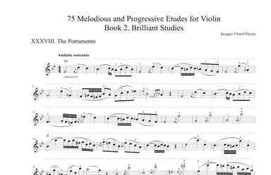 Mazas 75 Melodious & Progressive Etudes for Violin Book 2, No. 38 (arr. String Masters)