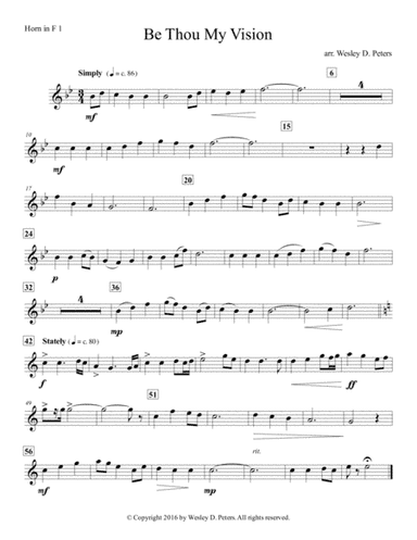 Be Thou My Vision (Horn Sextet) (arr. Wesley D. Peters)
