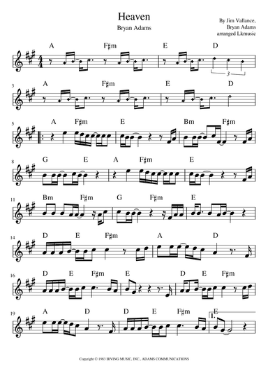 Heaven (arr. Lkmusic)
