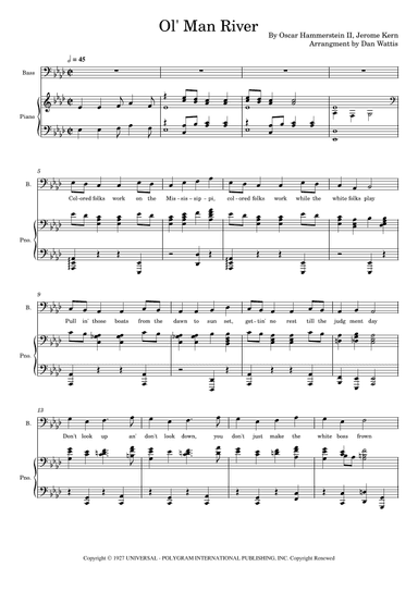 Ol' Man River (arr. Dan Wattis)