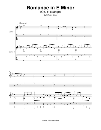 Romance in E Minor (arr. Mark Phillips)