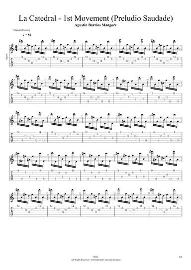 La Catedral first movement - Preludio Saudade (arr. Edina Balczo)