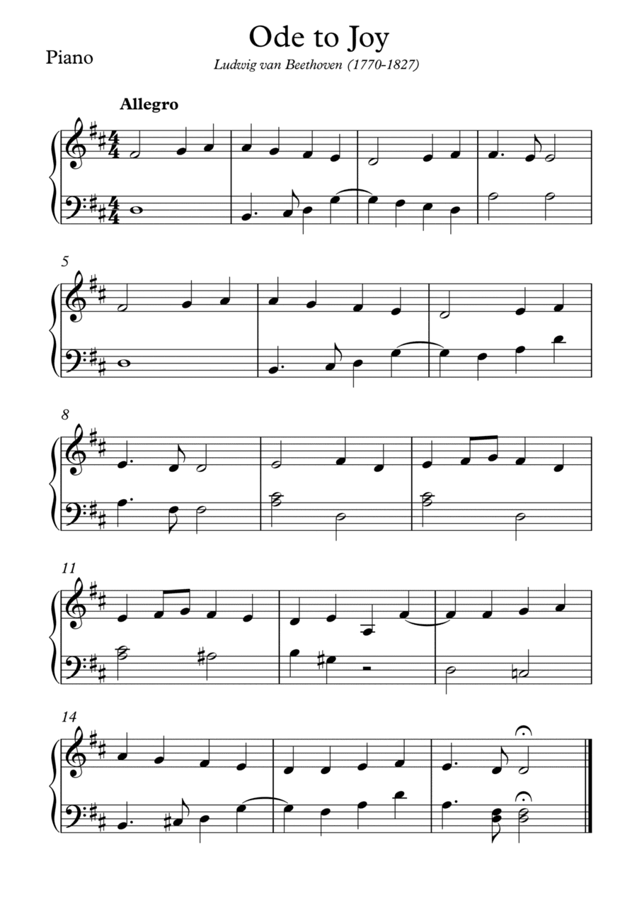 Ode to Joy - Beethoven (Piano Solo) (arr. Wesley S. SIlva)