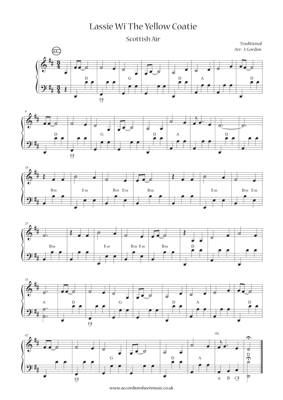 Lassie Wi' The Yellow Coatie (arr. Julia Gordon)