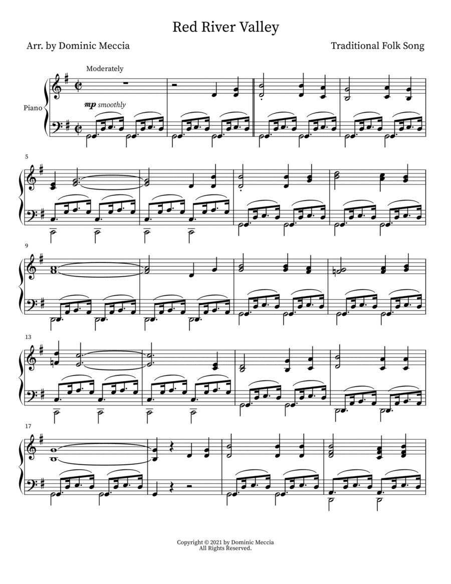 Red River Valley (arr. Dominic Meccia)