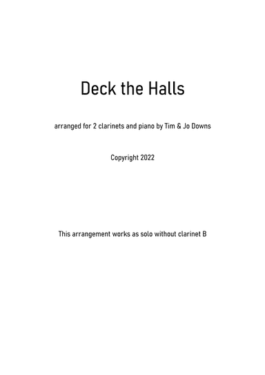 Deck The Hall (swing & Latin) (arr. Tim Downs)