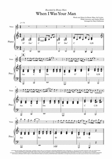 When I Was Your Man (arr. Daryl McKenzie)