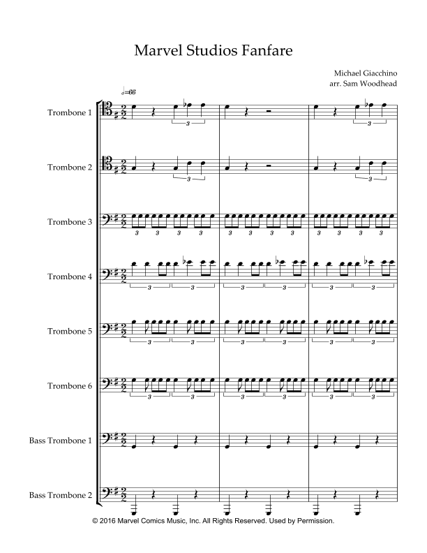 Marvel Studios Fanfare 3 (arr. Sam Woodhead)