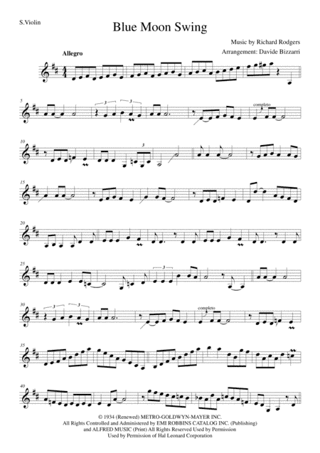 Blue Moon (arr. Davide Bizzarri)