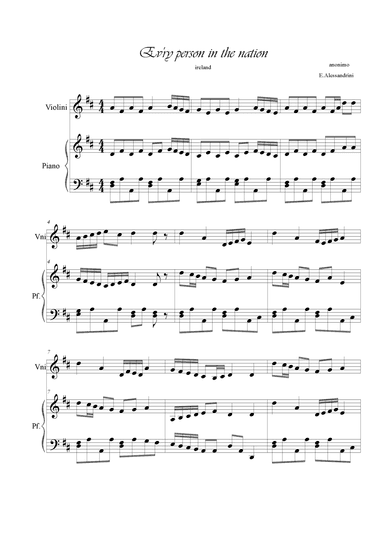 Every person in the nation (arr. Ester Alessandrini)