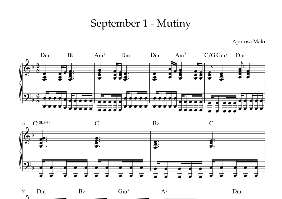 September 1 - Mutiny