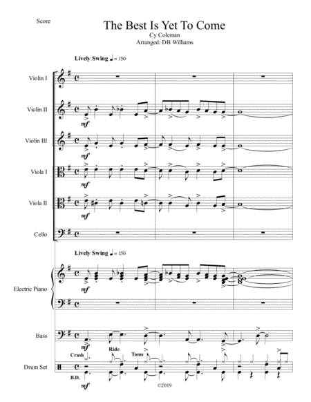 The Best Is Yet To Come (arr. DB Williams)