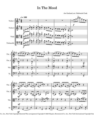 In The Mood (arr. Nathaniel Cook)