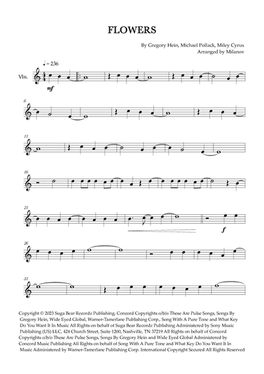 Flowers (arr. Milanov)