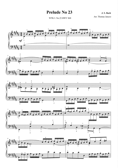 Prelude and Fugue in B Major, BWV 868 (arr. Thomas Jancso)